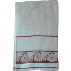 Kitchen Terry Towel with Aida Band - Hen
